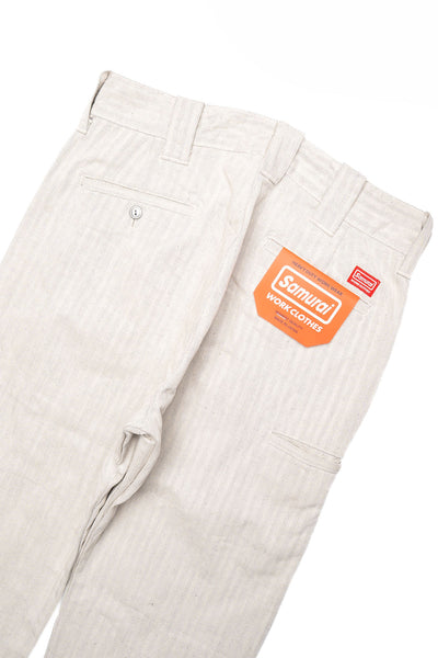 13oz "Gray Nep" HBT Wide Trousers - Oatmeal