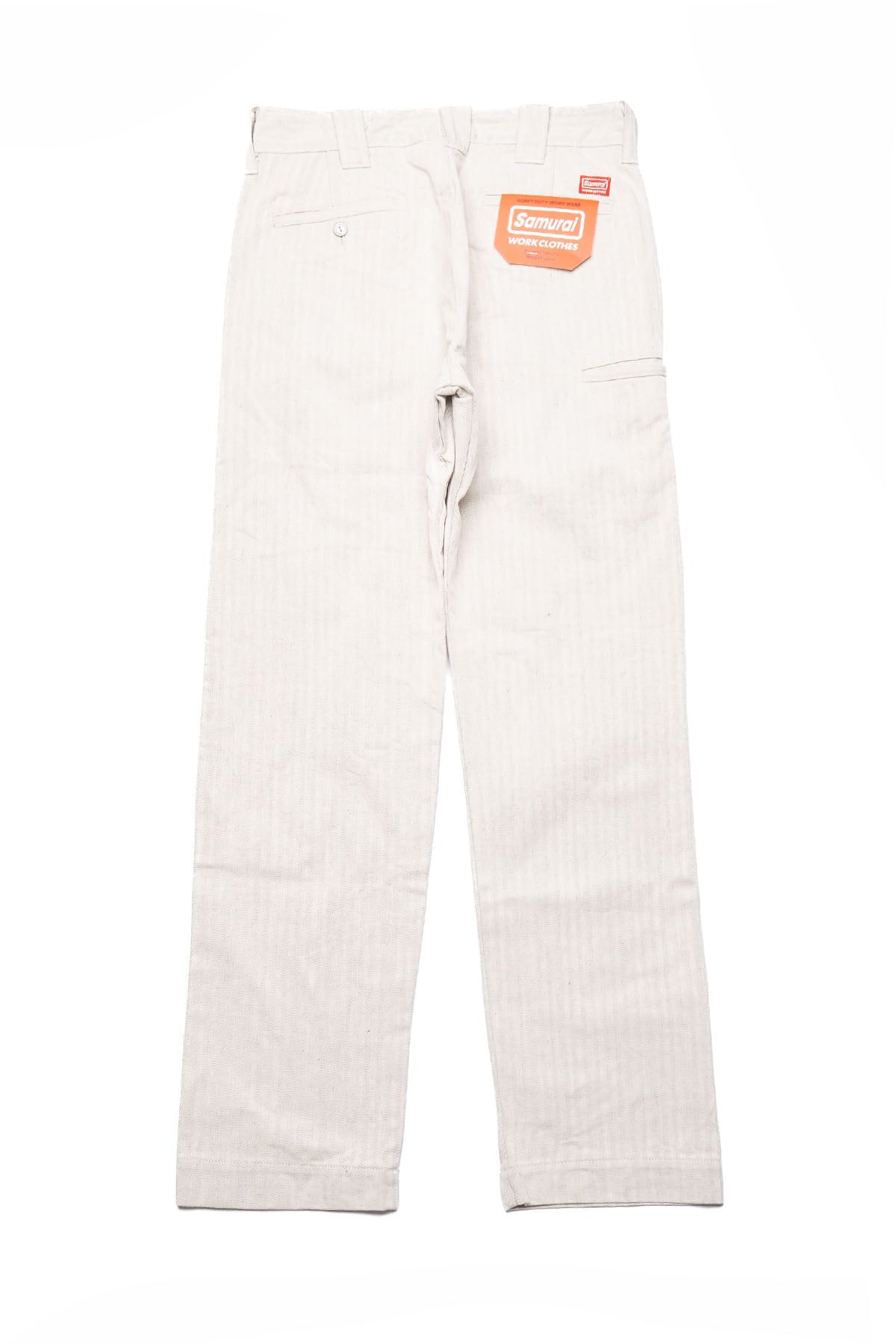 13oz "Gray Nep" HBT Wide Trousers - Oatmeal