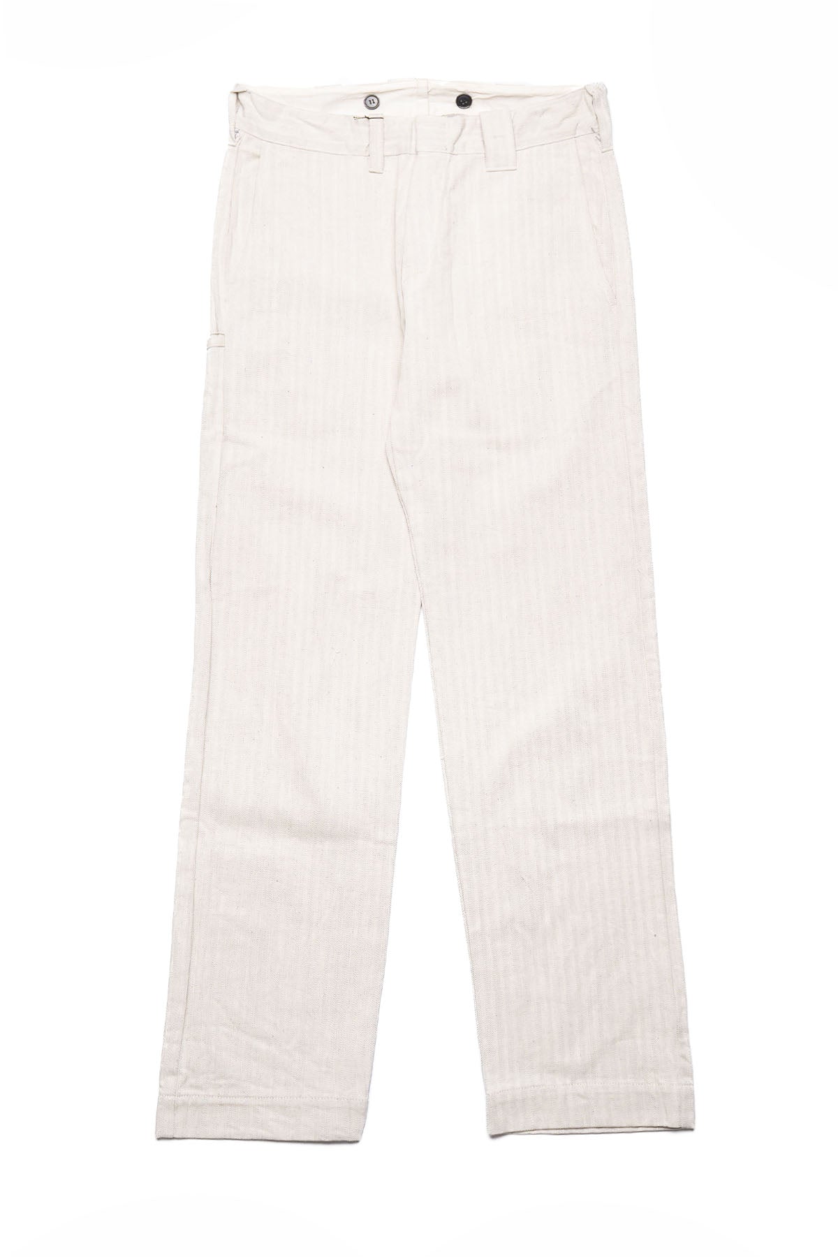 13oz "Gray Nep" HBT Wide Trousers - Oatmeal