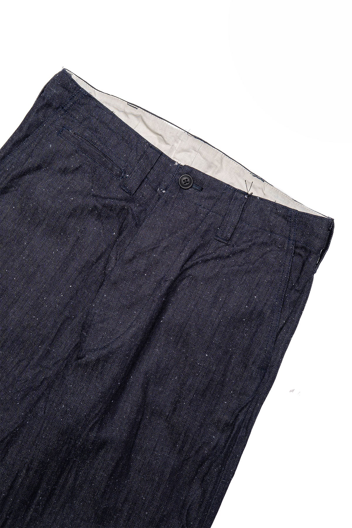 13oz Neppy HBT Military Wide Trousers - Indigo