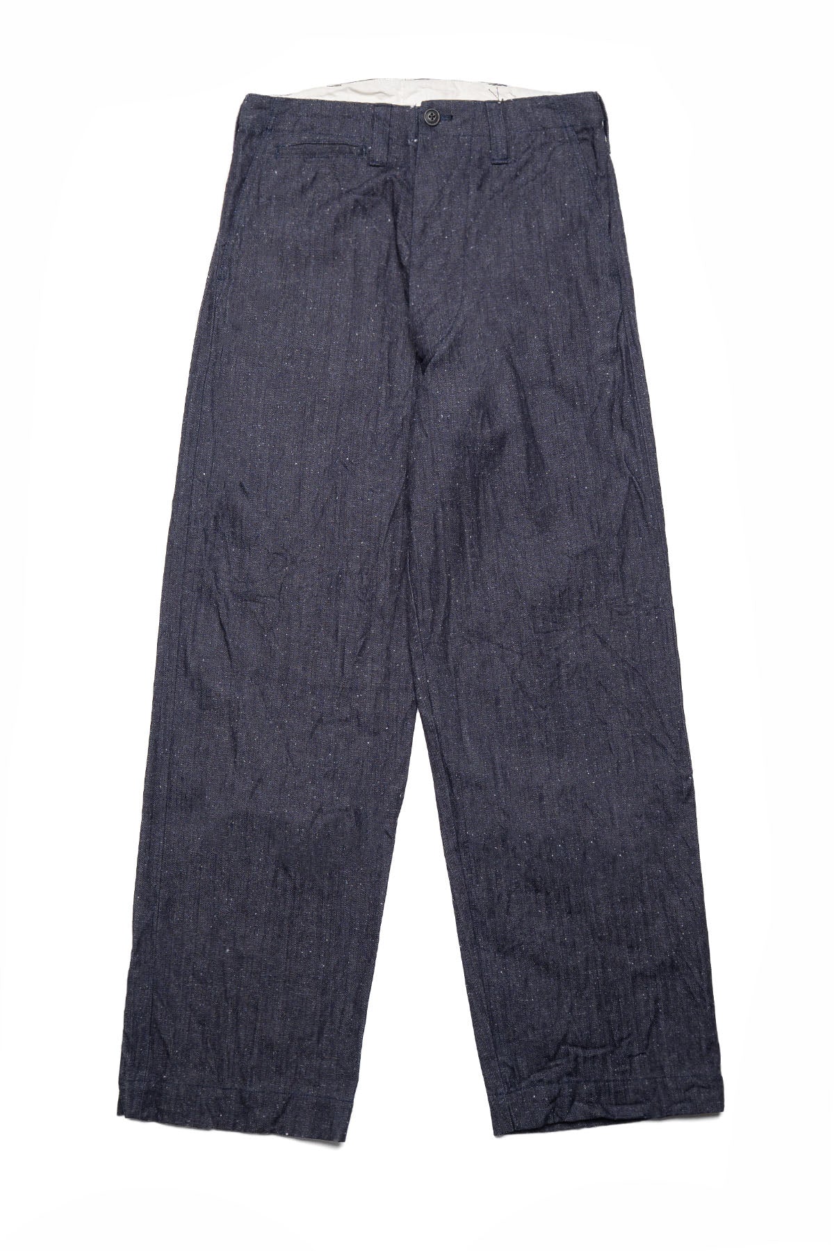 13oz Neppy HBT Military Wide Trousers - Indigo