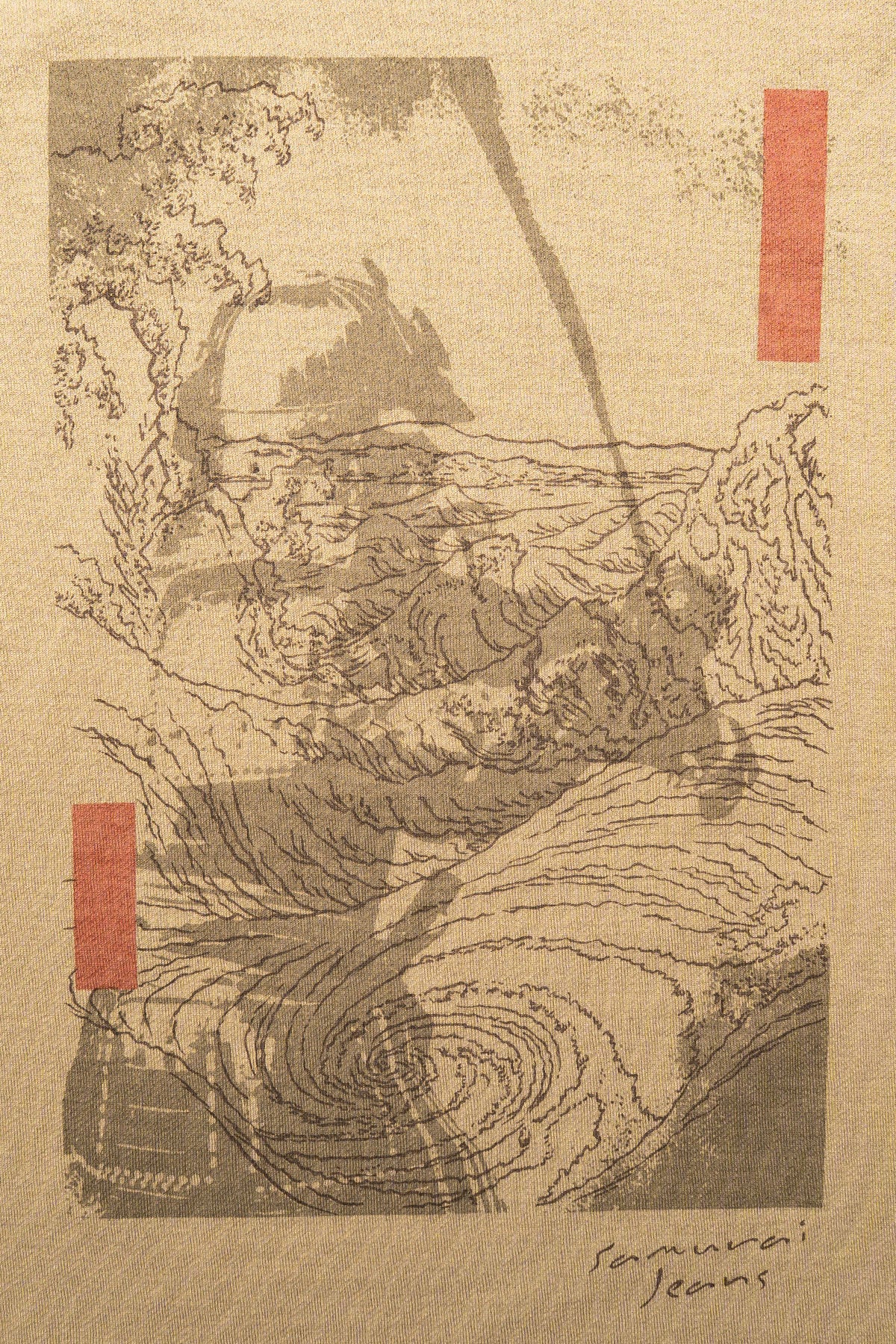 "Rasen" Inlay Loopwheel T-Shirt - Olive