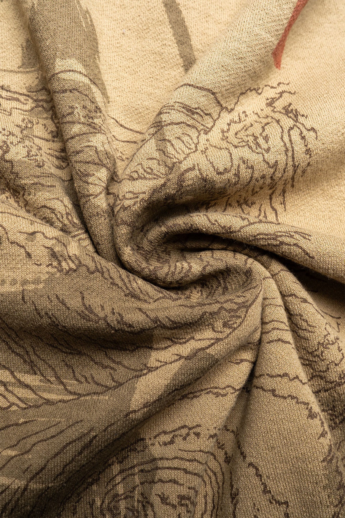 "Rasen" Inlay Loopwheel T-Shirt - Olive