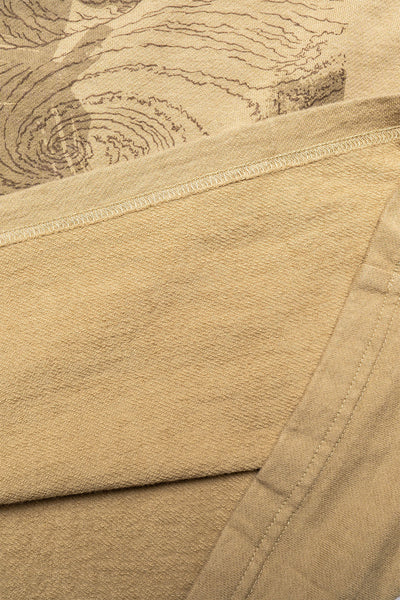 "Rasen" Inlay Loopwheel T-Shirt - Olive