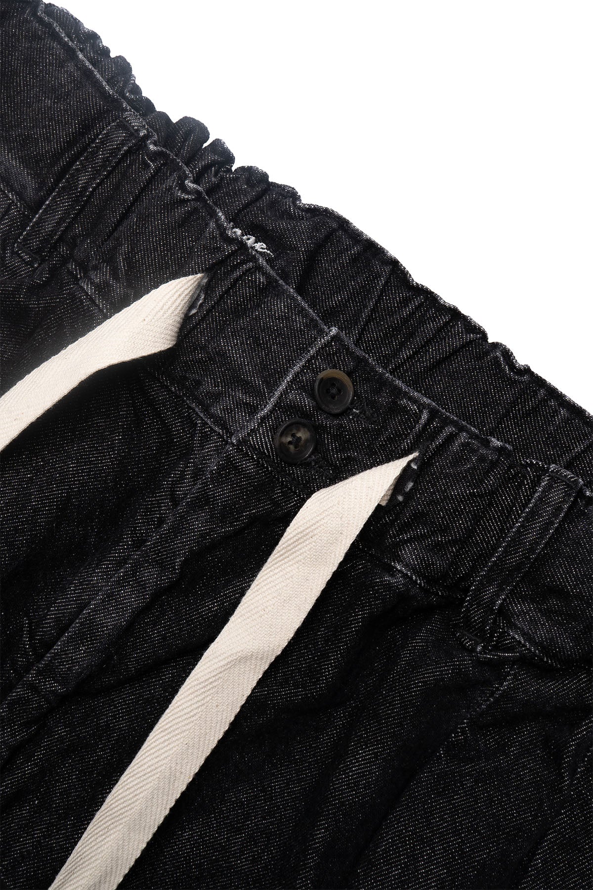 Hakama Pants - Black Denim Damaged