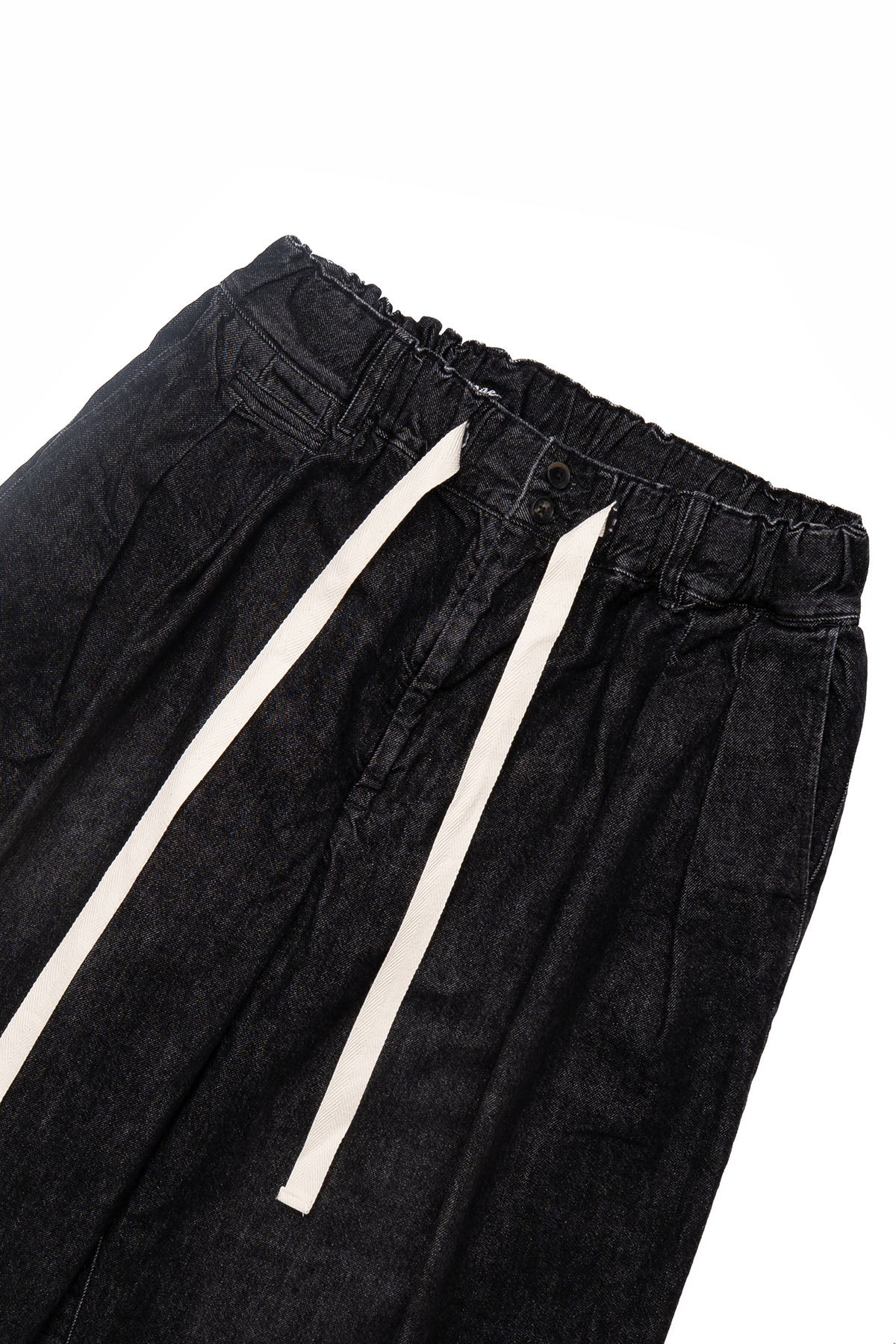Hakama Pants - Black Denim Damaged