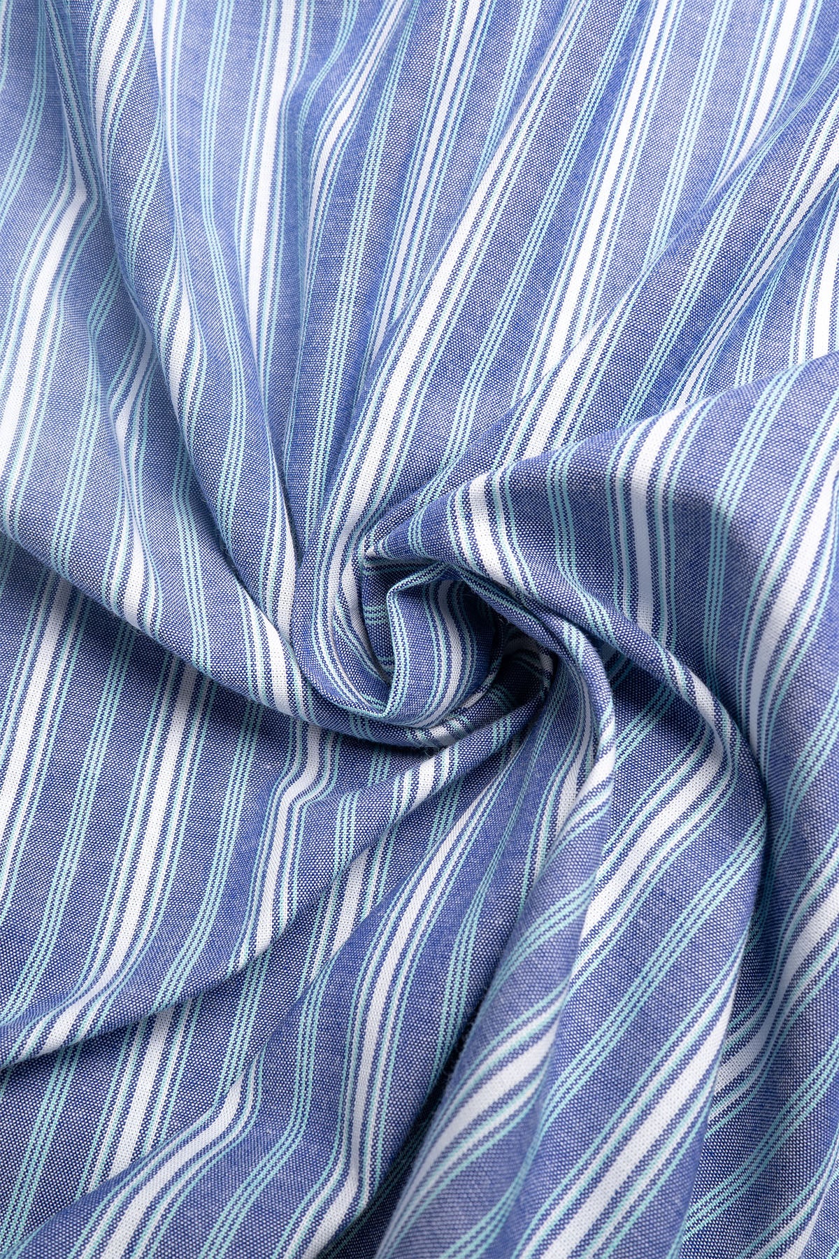 Re-Engineered Overshirt Short Sleeve - Deadstock Blue Stripe