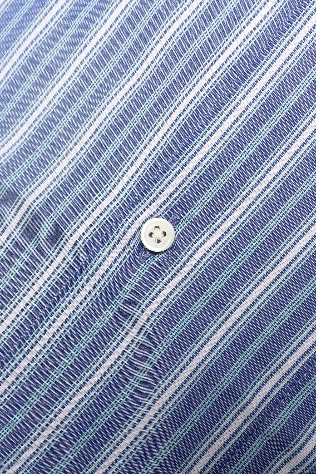 Re-Engineered Overshirt Short Sleeve - Deadstock Blue Stripe