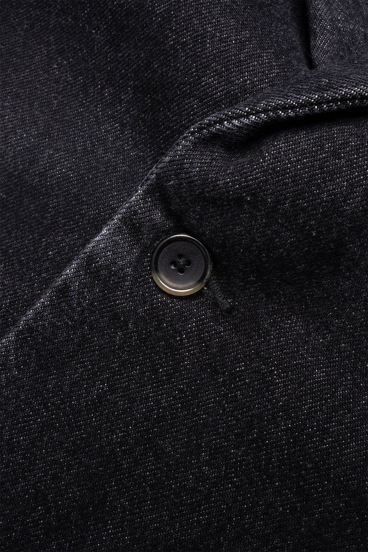Veste Two Button - Black Denim Damaged