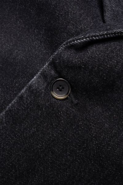 Veste Two Button - Black Denim Damaged