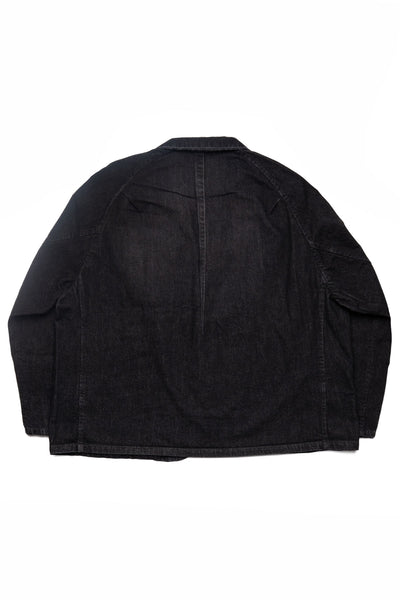 Veste Two Button - Black Denim Damaged