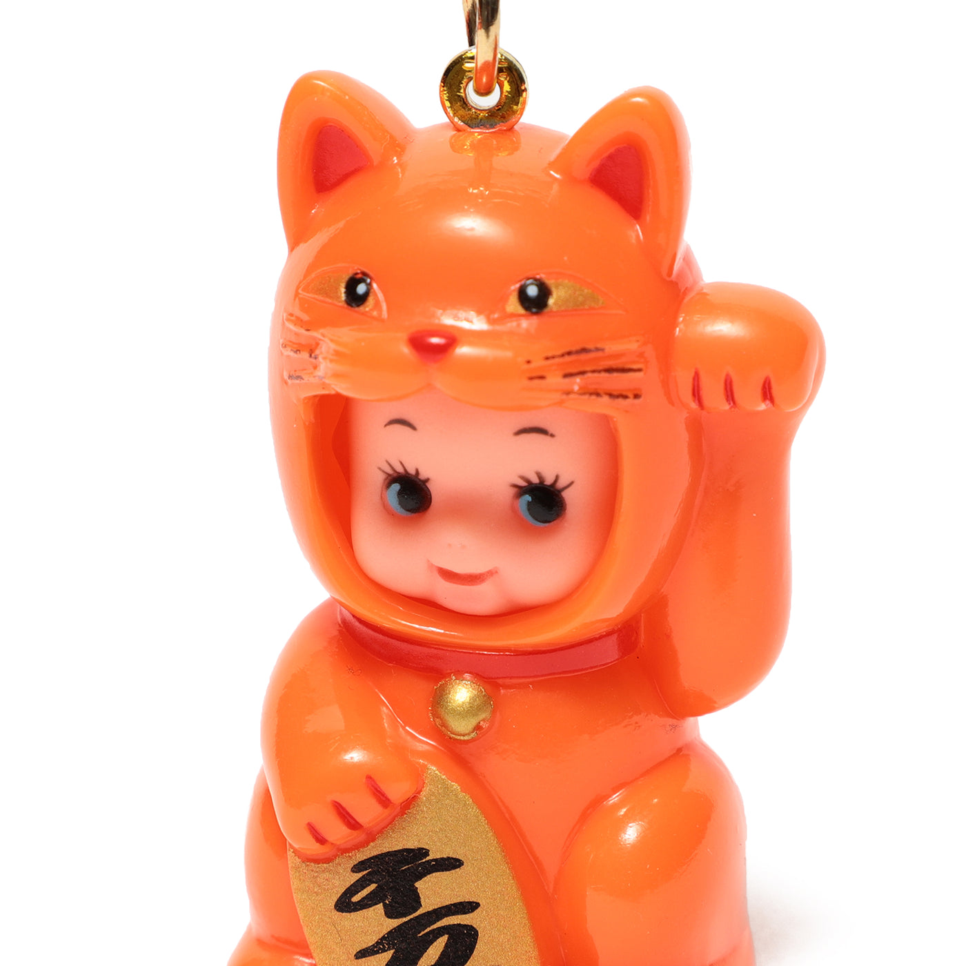Orange Kewpie Doll Key Chain (Lucky Cat)