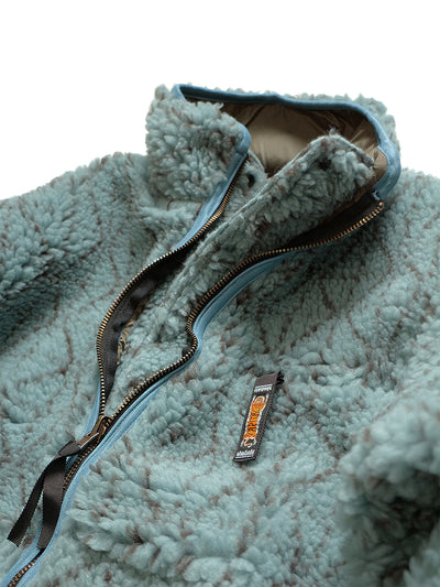 DO-GI SASHIKO Boa Fleece Reversible Blouson - Blue