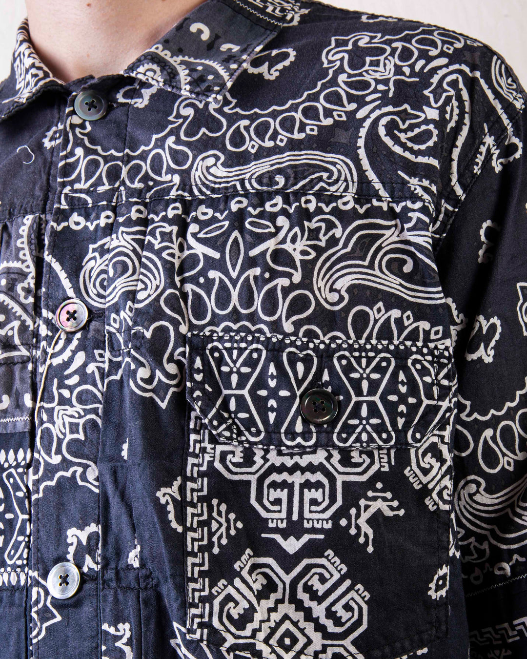 Gauze Bandana Patchwork 1st JKT - Black – BLUE IN GREEN SOHO