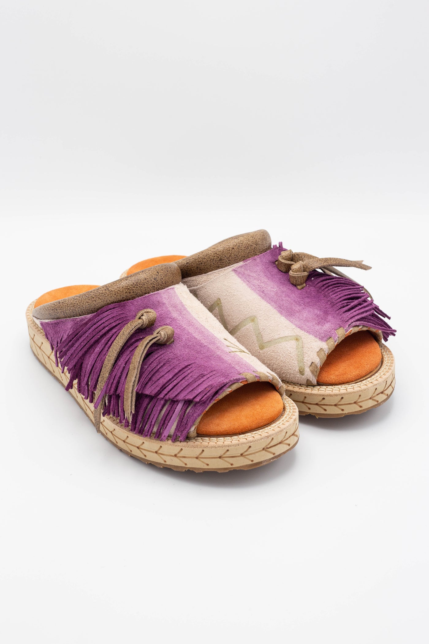 Deer Leather 2 TONES Pueblo Sabot - Purple