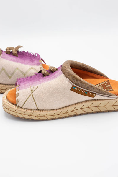 Deer Leather 2 TONES Pueblo Sabot - Purple