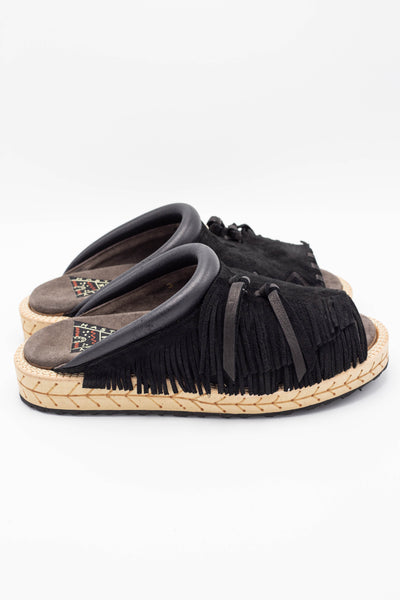 Deer Leather Pueblo Sabot - Black