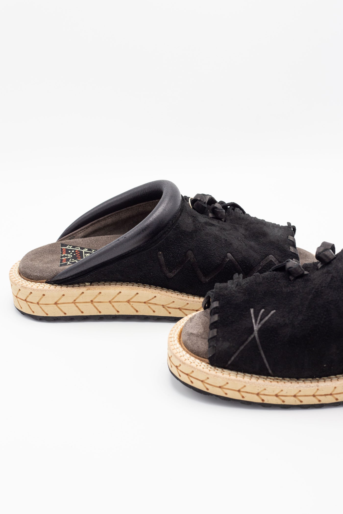 Deer Leather Pueblo Sabot - Black