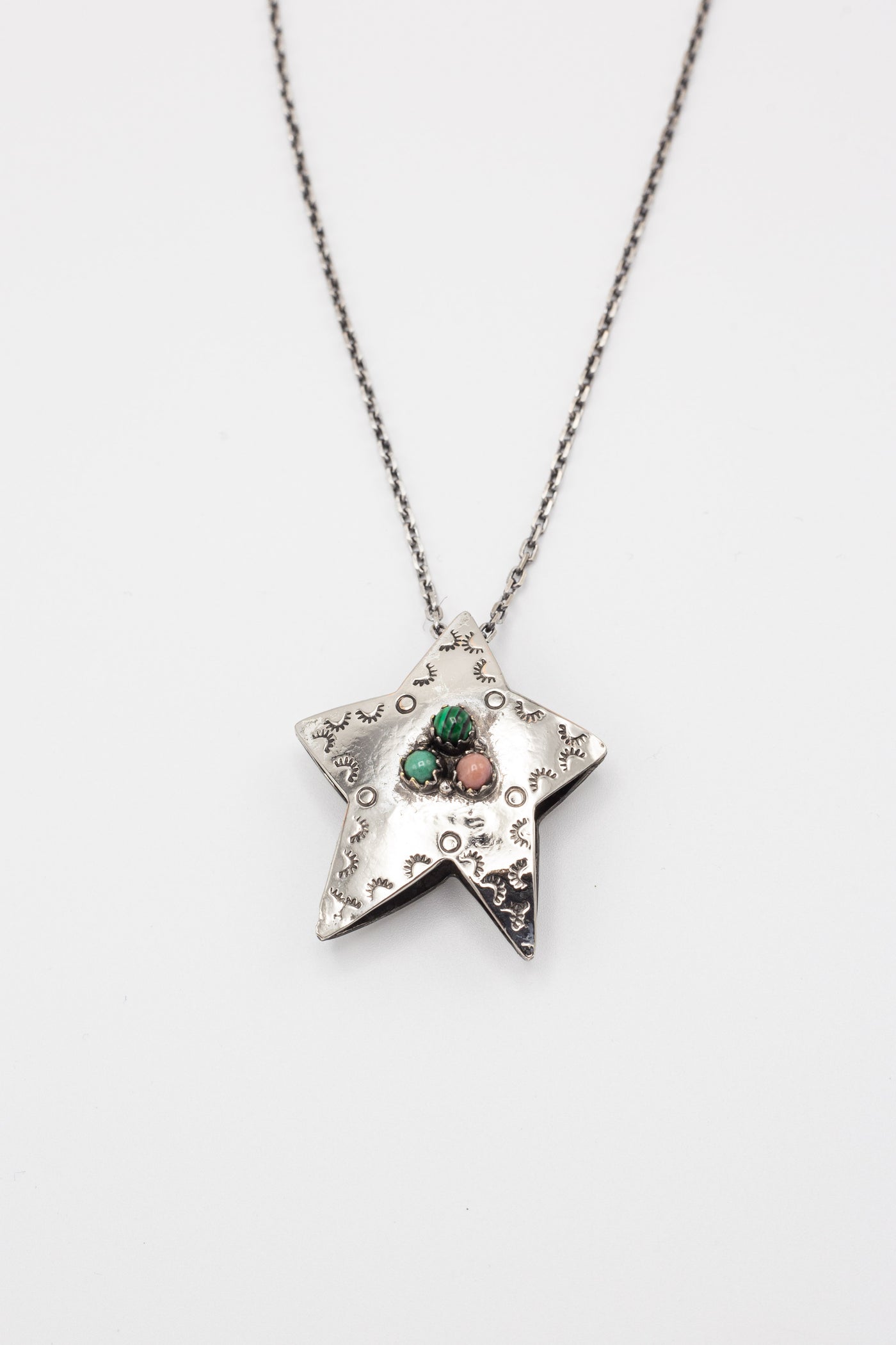 Brass/Silver ROUGH-STAR Necklace