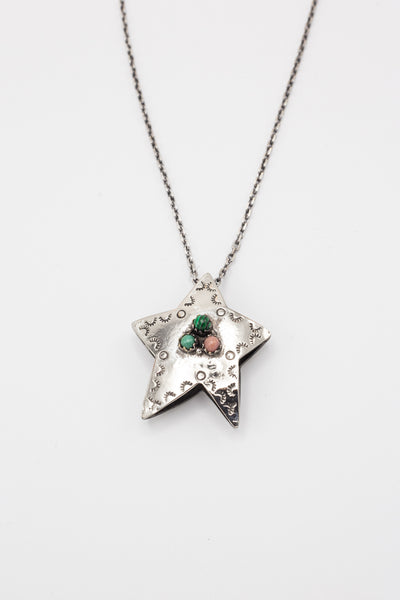 Brass/Silver ROUGH-STAR Necklace