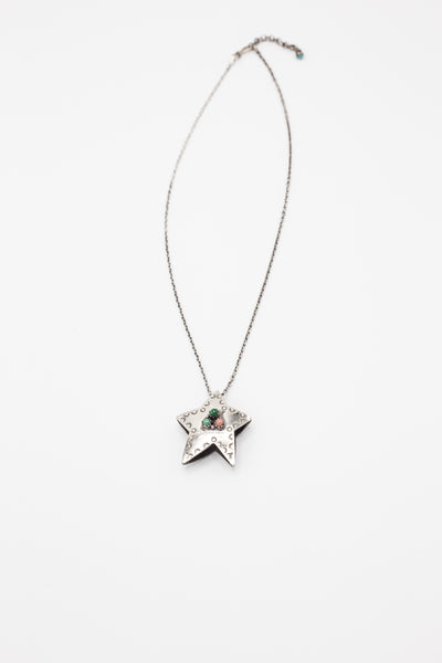 Brass/Silver ROUGH-STAR Necklace