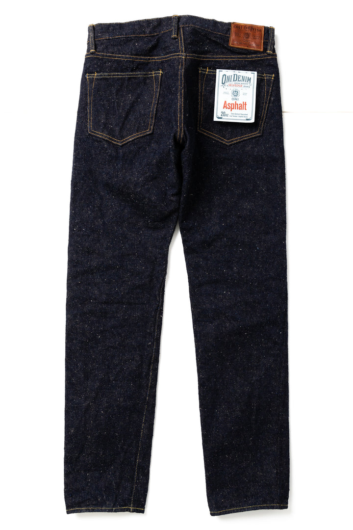 ONI DENIM Asphalt 20oz セルビッジデニム Oni Denim 622-Asphalt 20oz Asphalt Denim Relax Tapered – BLUE IN