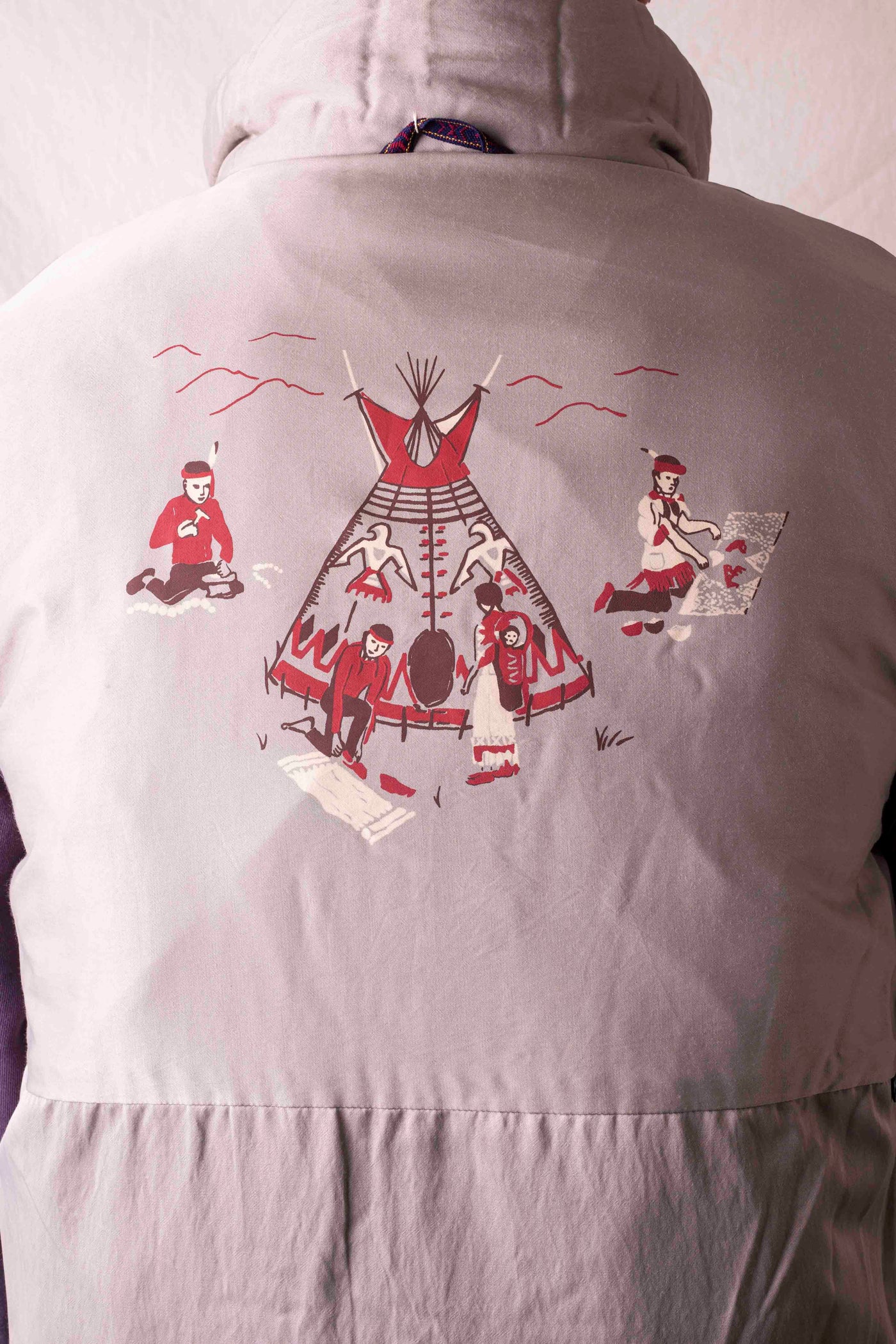 Bandana Print Nylon KEEL WEAVING Vest - Red