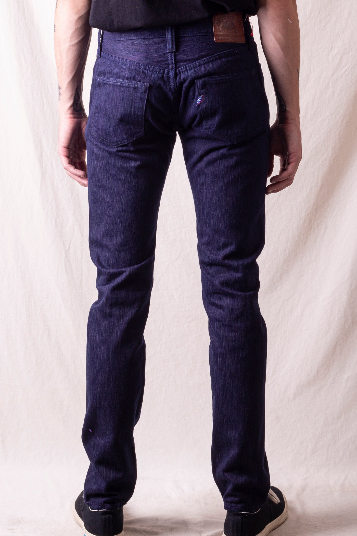 BIG-PBJ-013 17.5oz Natural Indigo x Purple Slim Tapered