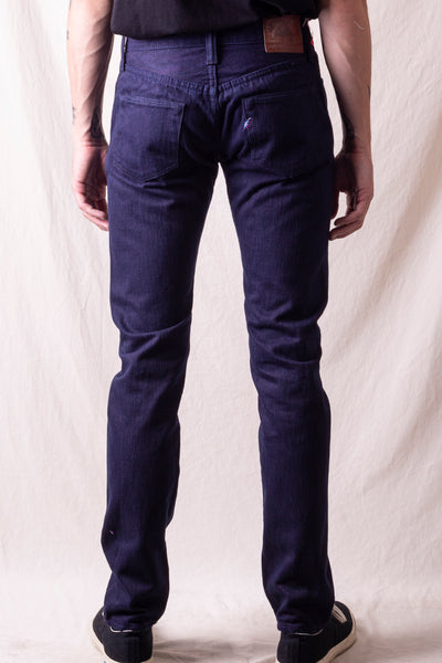 BIG-PBJ-013 17.5oz Natural Indigo x Purple Slim Tapered