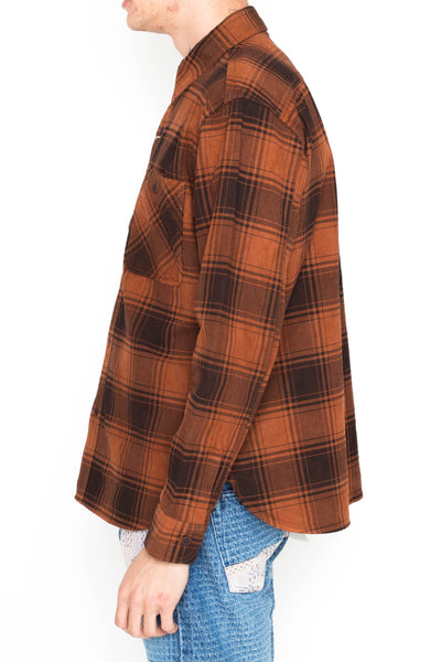 Amami Dorozome Flannel Shirt - Brown