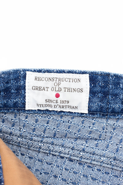D1855US Sashiko BORO Denim Jeans - Used Indigo