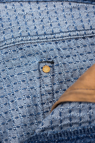 D1855US Sashiko BORO Denim Jeans - Used Indigo