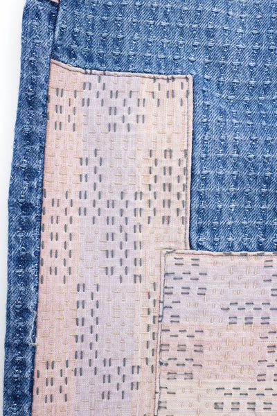 D1855US Sashiko BORO Denim Jeans - Used Indigo