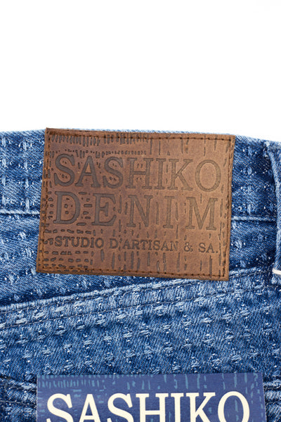 D1855US Sashiko BORO Denim Jeans - Used Indigo