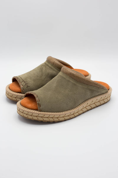 Cow Leather Pueblo Sabot - Beige