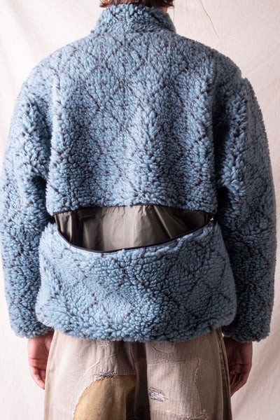 DO-GI SASHIKO Boa Fleece Reversible Blouson - Blue