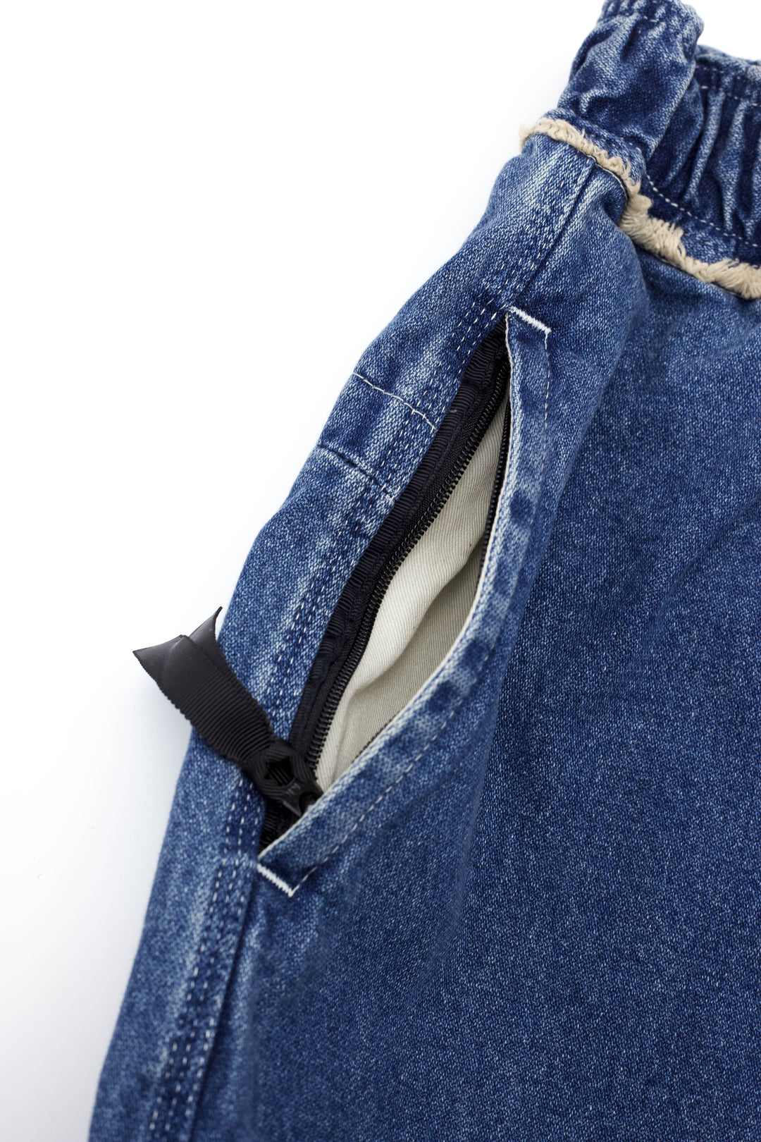 Kapital 12.5oz Denim EAST REPAIRMAN Track Pants – BLUE IN