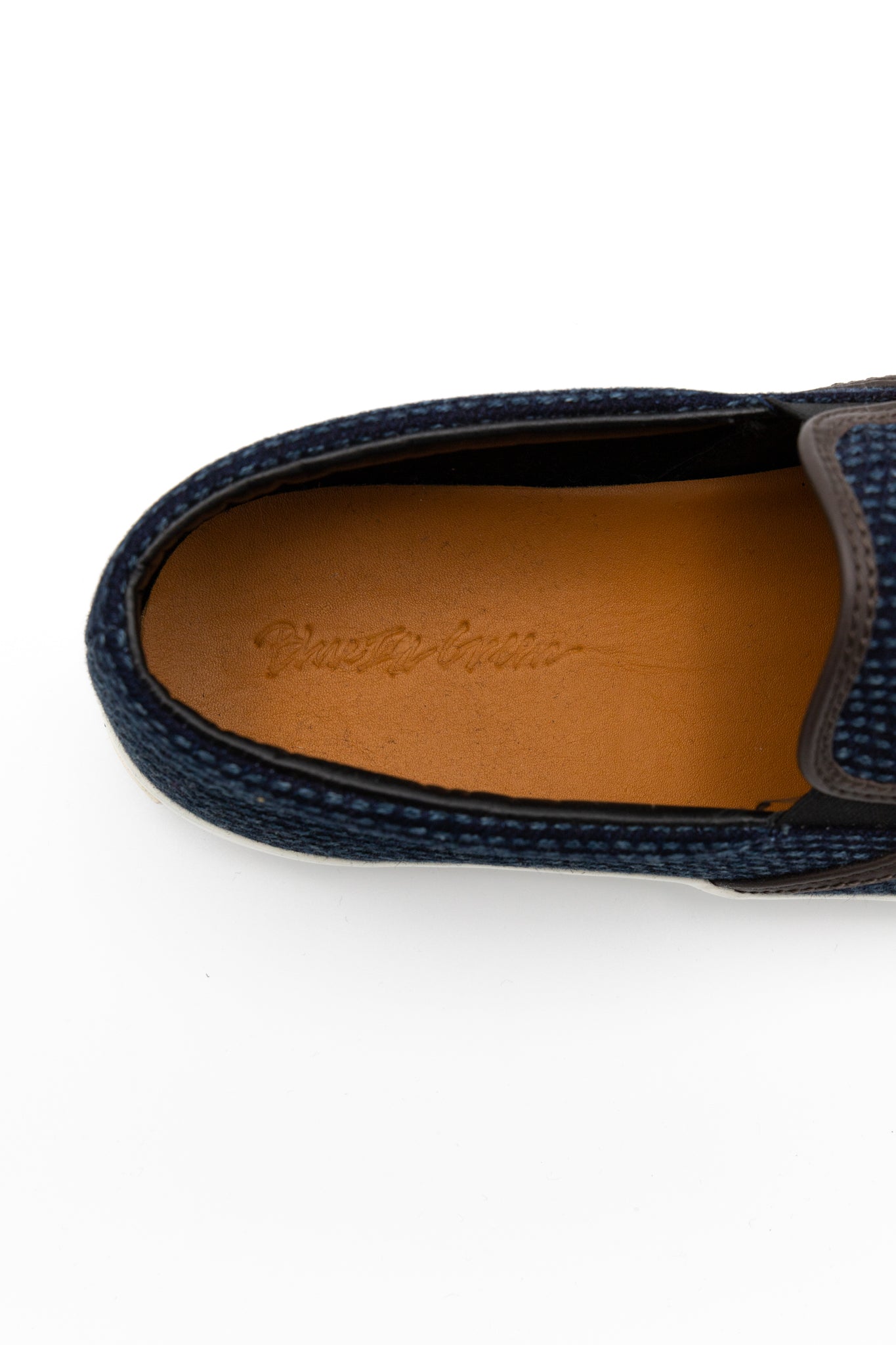 Blue In Green Indigo Selvedge Sashiko Slip on