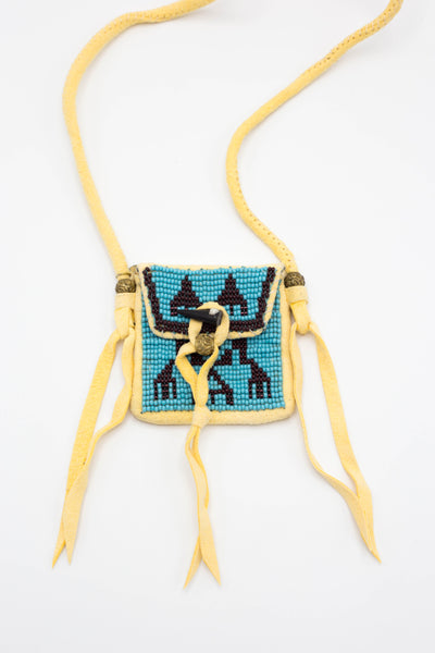 Deer Leather Pueblo Rain Charm - Yellow