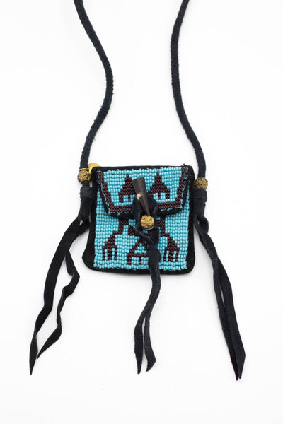 Deer Leather Pueblo Rain Charm - Black