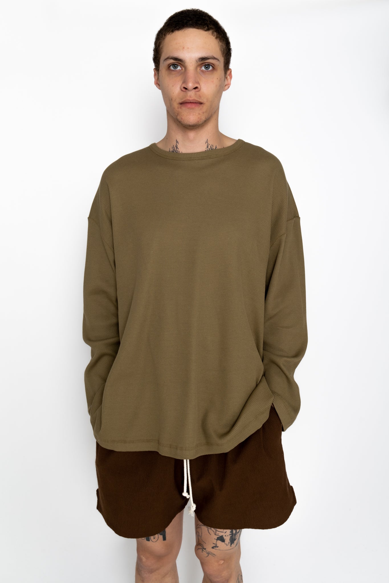 Waffle Thermal Shirt - Olive