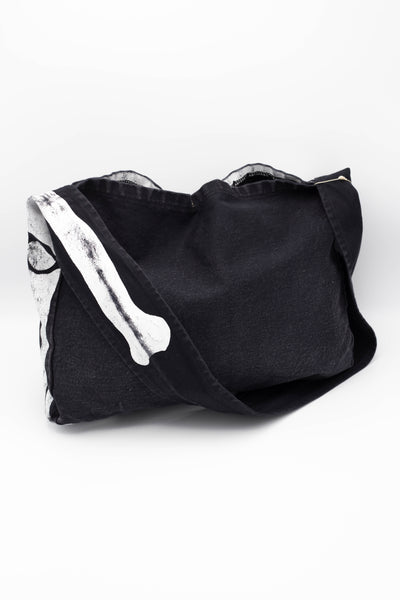 14oz Black Denim Book Bag (BONE)