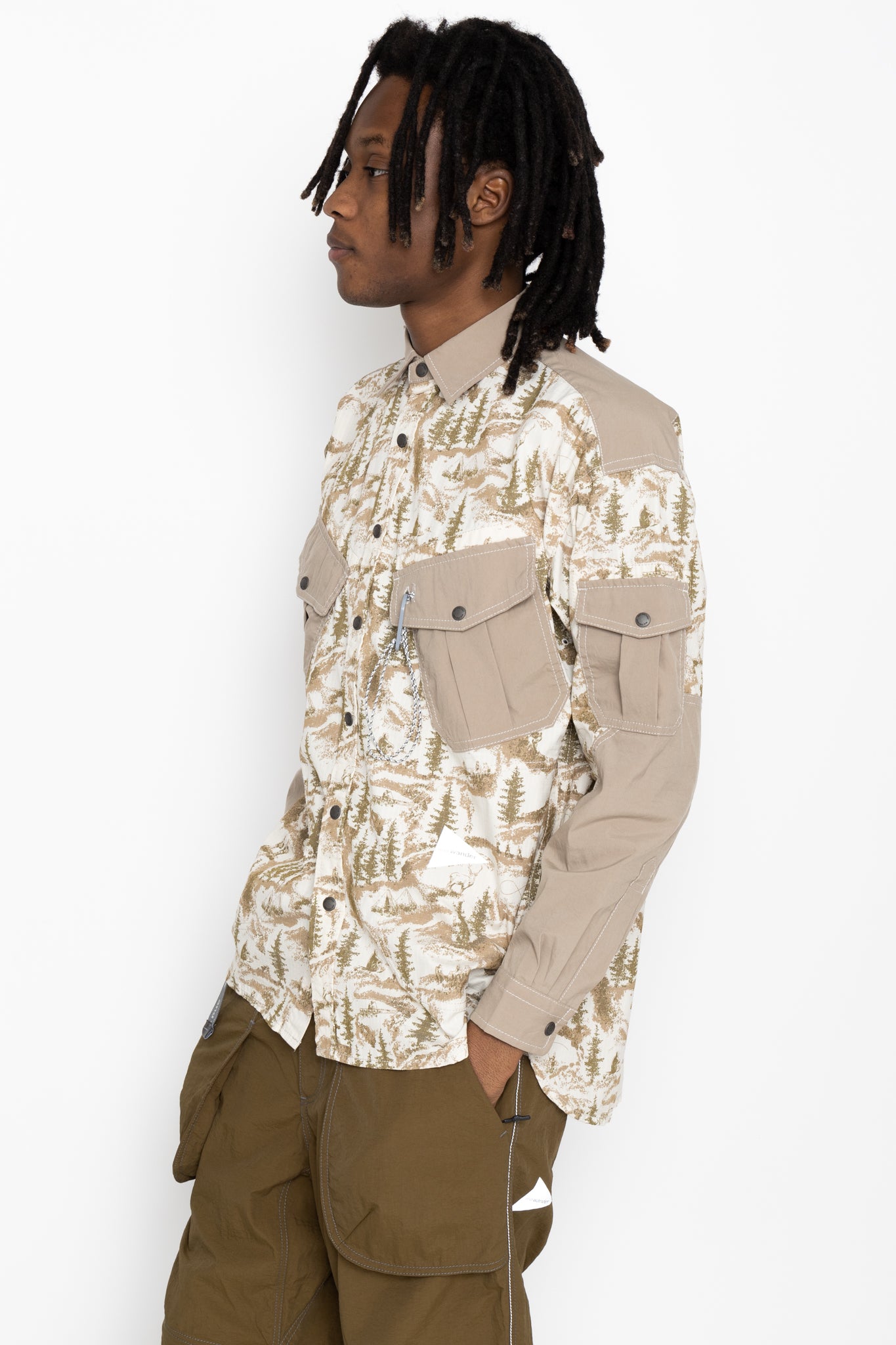 In The Mountain Printed Shirt - Beige