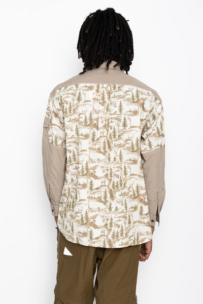 In The Mountain Printed Shirt - Beige