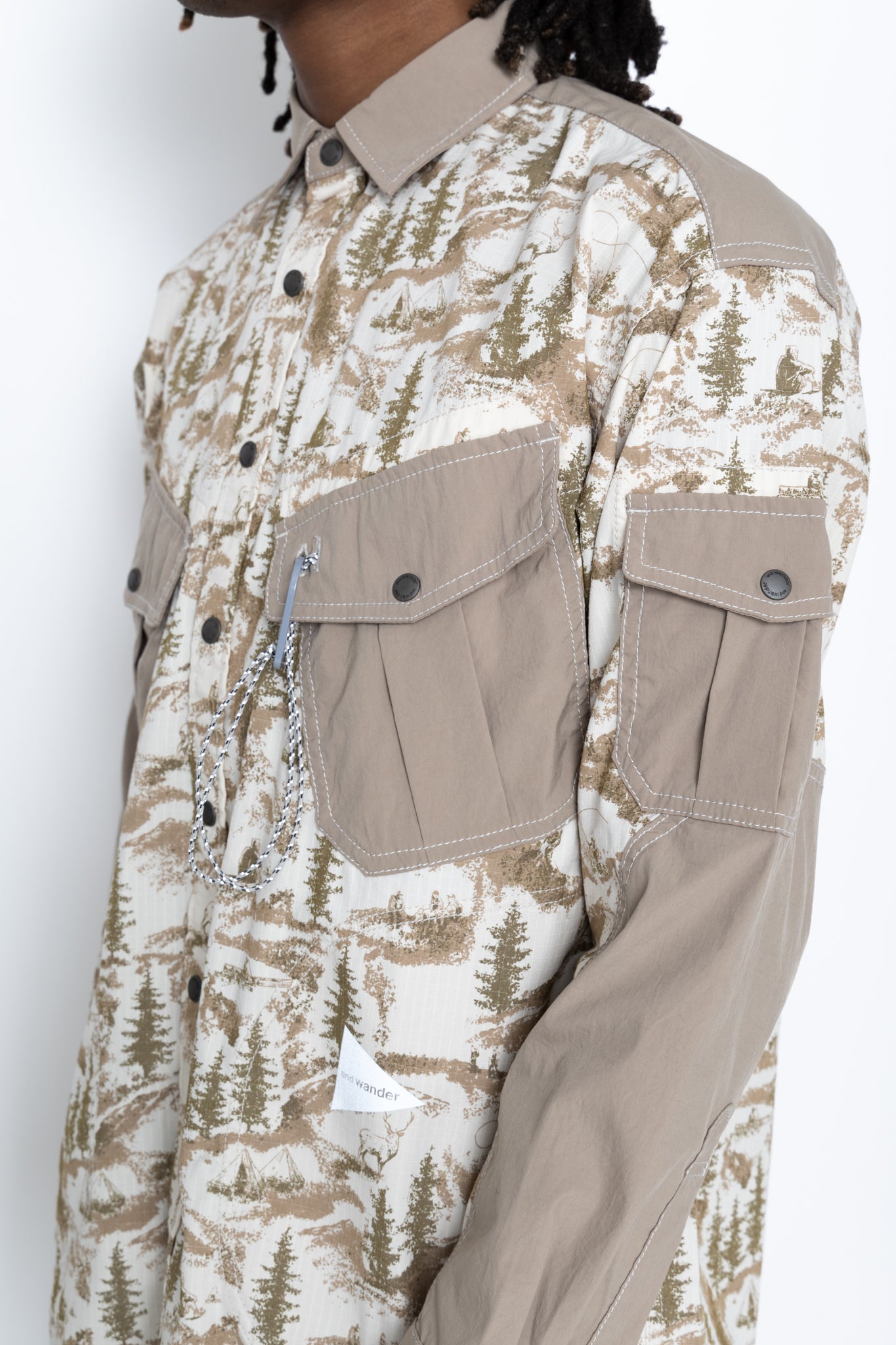 In The Mountain Printed Shirt - Beige