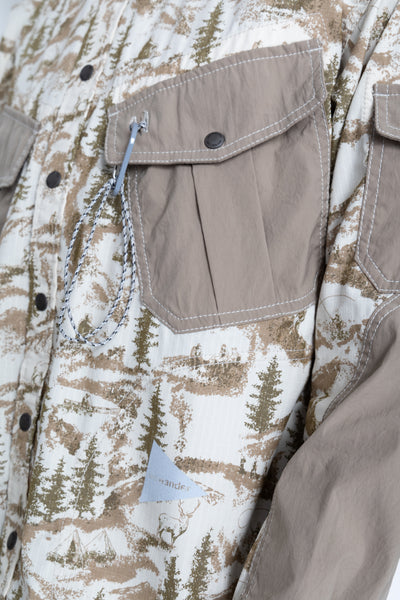 In The Mountain Printed Shirt - Beige