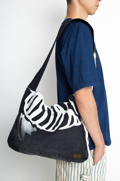 14oz Black Denim Book Bag (BONE)
