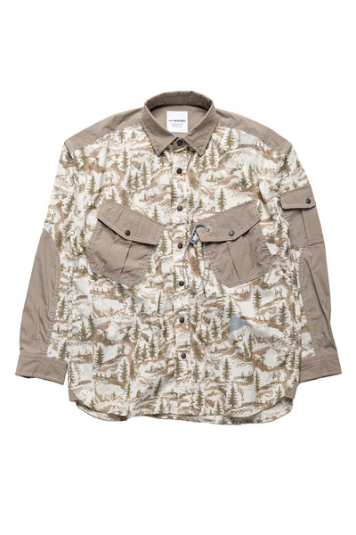 In The Mountain Printed Shirt - Beige