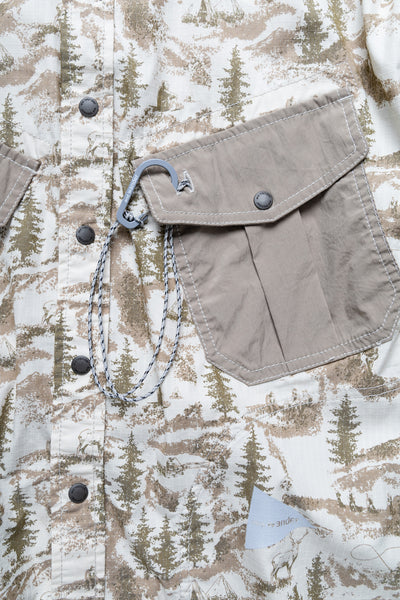 In The Mountain Printed Shirt - Beige