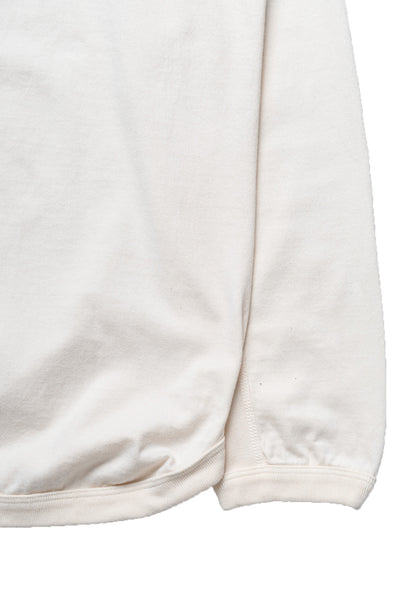 Flat Seam Heavy Weight Henley Long T Shirt - Ecru